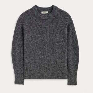 Everlane THE‎ COCOON CREW IN ALPACA Dark Charcoal XXS